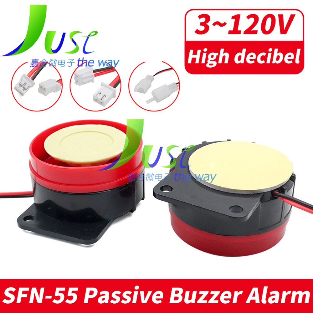 [오늘출발] SFN 55 하이 데시벨 부저 커넥터 알람 AC 도난 방지 장치 Arduino Diy Electro용 105dB 12V 3000Hz 1