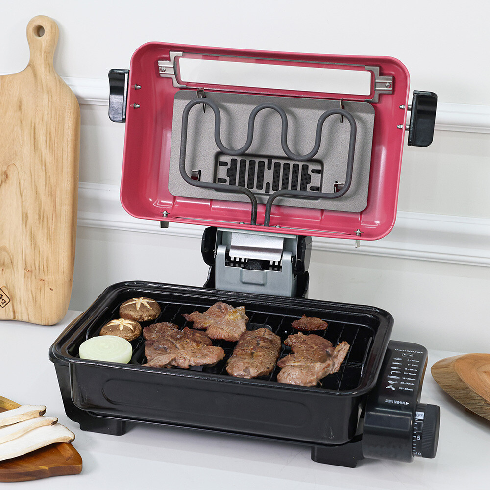 [남양키친플라워][오늘출발] 키친플라워 키친플라워 생선 구이 그릴 오븐 전기생선그릴 가정용 생선굽는기계 레드