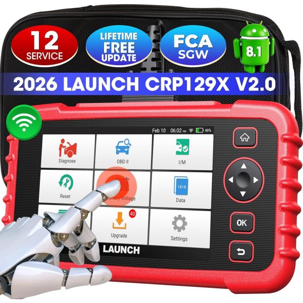 [해외] 런칭 스캐너 CRP129X V2.0(CRP123X 업그레이드) 12개의 리셋 스캔 도구 평생 무료 업데이트FCA SGW 카