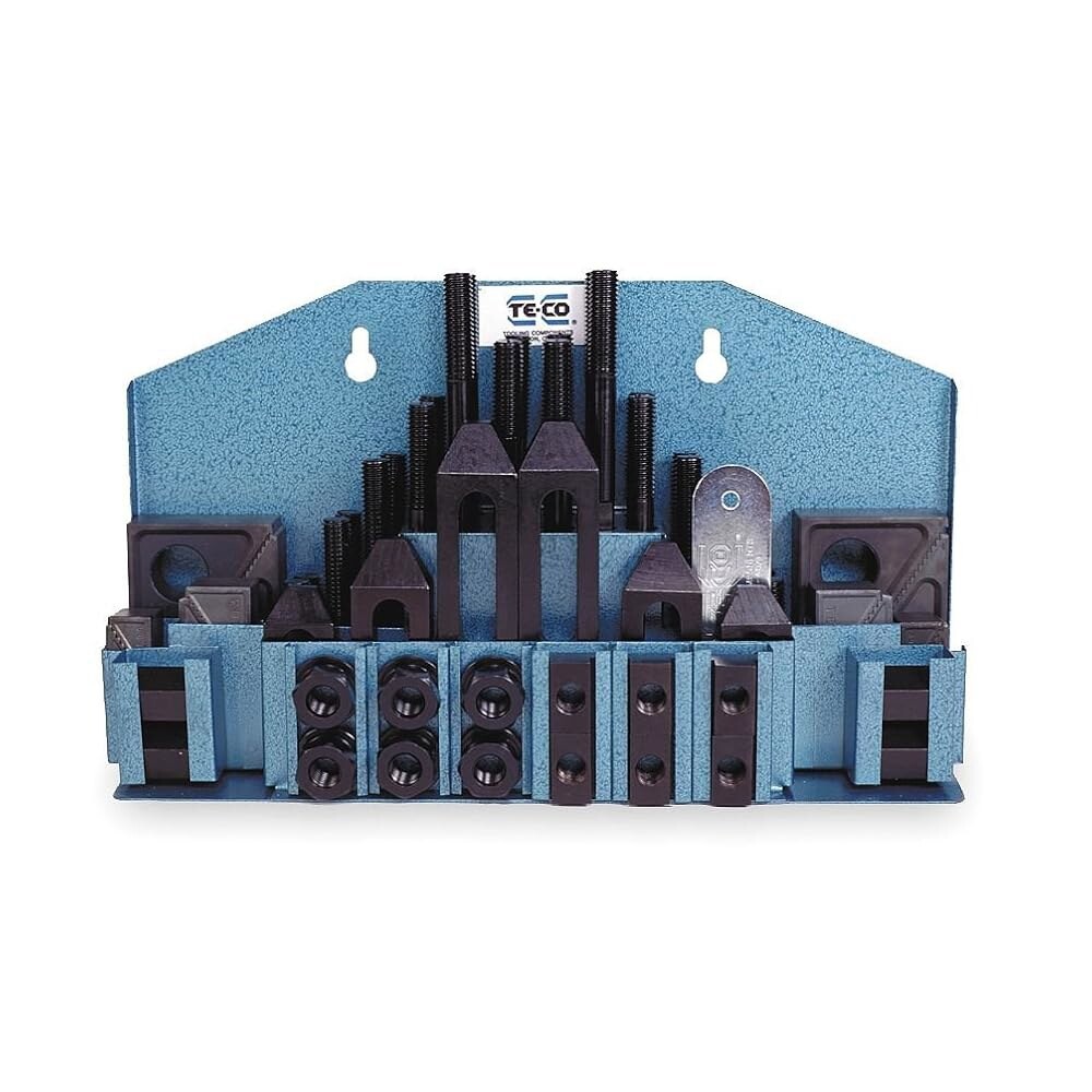 [오늘출발] TE-CO 20401 기계 클램프 키트 9/16인치 테이블 T-슬롯 x 1/2-13인치 스터드 52피스