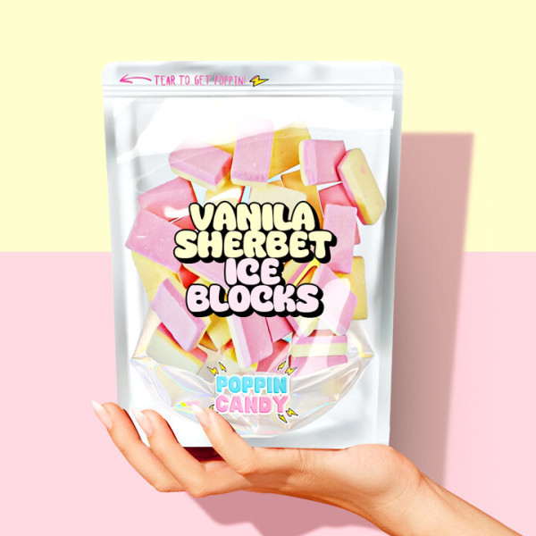 분필캔디 샤베트 아이스 블록 사워 딸기 바닐라 200 pcs SNS를 뒤집은 트렌드 스위트