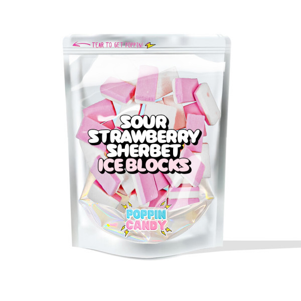 분필캔디 샤베트 아이스 블록 사워 스트로베리 딸기 9 pcs SNS를 뒤집은 트렌드 스위트