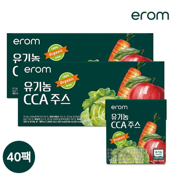 이롬 유기농 CCA주스 140ml x 40팩