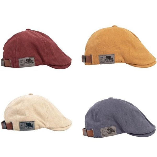 남자 봄 버건디 노란색 카페알바 커플 헌팅캡 모자 여자헌팅캡 남자헌팅캡 헌팅캡 여름헌팅캡