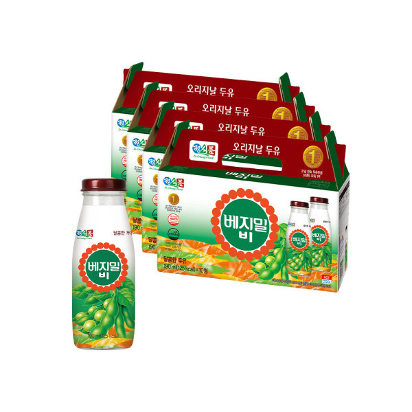 베지밀 정식품 달콤한 베지밀B 두유(병) 190ml 40병