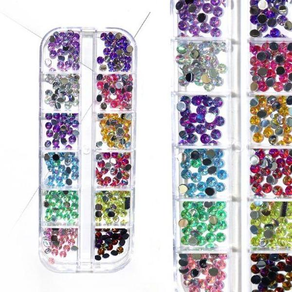 KQH522 트윙클 네일아트 보석 스톤 12칸 10통 (WE921DB)