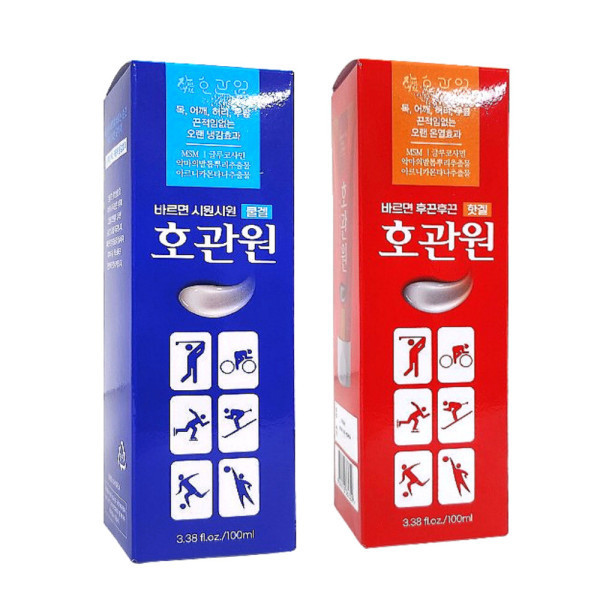 [오늘출발] 호관원 쿨겔 핫겔 바르는파스 마사지크림 빠른 흡수 튜브형 100ml
