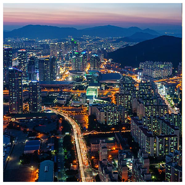 한강 가로등 하늘 다리 도시 건물 저녁 풍경 아경 남산 강남 잠실 빌딩 노래방 룸홀 파르텔 벽지 시트지