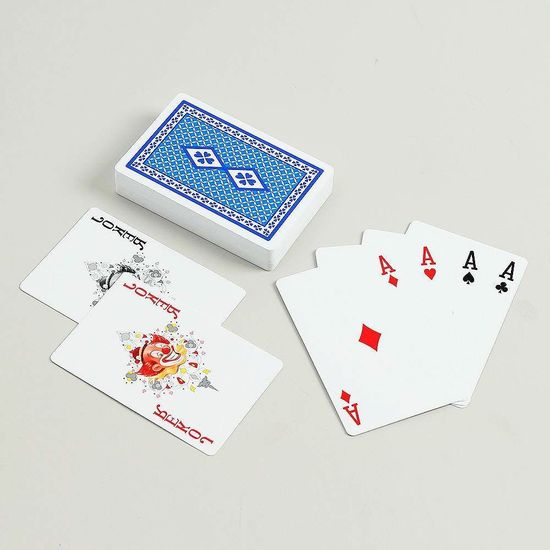 포커 카드 블루 조커 보드게임 플라스틱 놀이 코팅 마술 놀이 홀덤 바둑이 훌라 원카드 보드게임 카지노 블