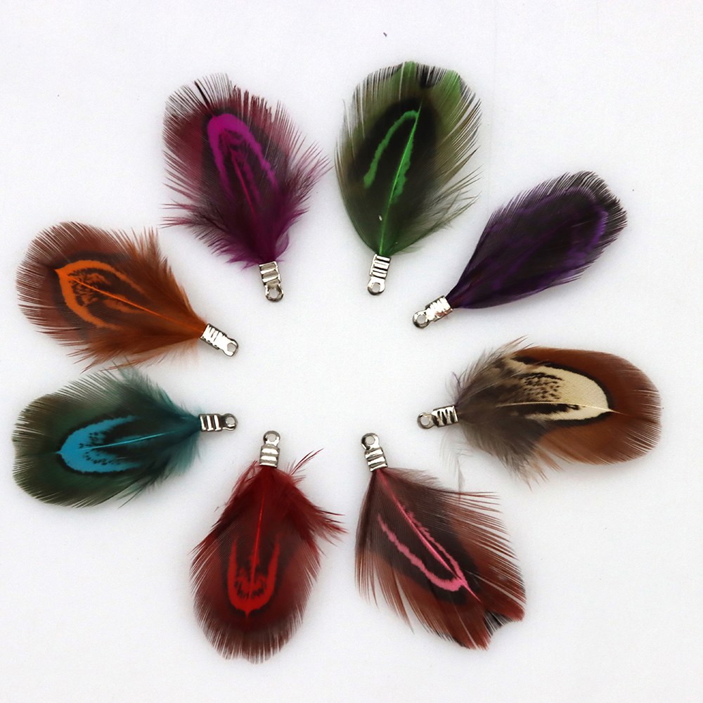 3 5/4 5/7cm 천연 깃털 술 펜던트 12Psc/Lot 쥬얼리 가구 장식 DIY 팔찌 목걸이 귀걸이 매력 만들기