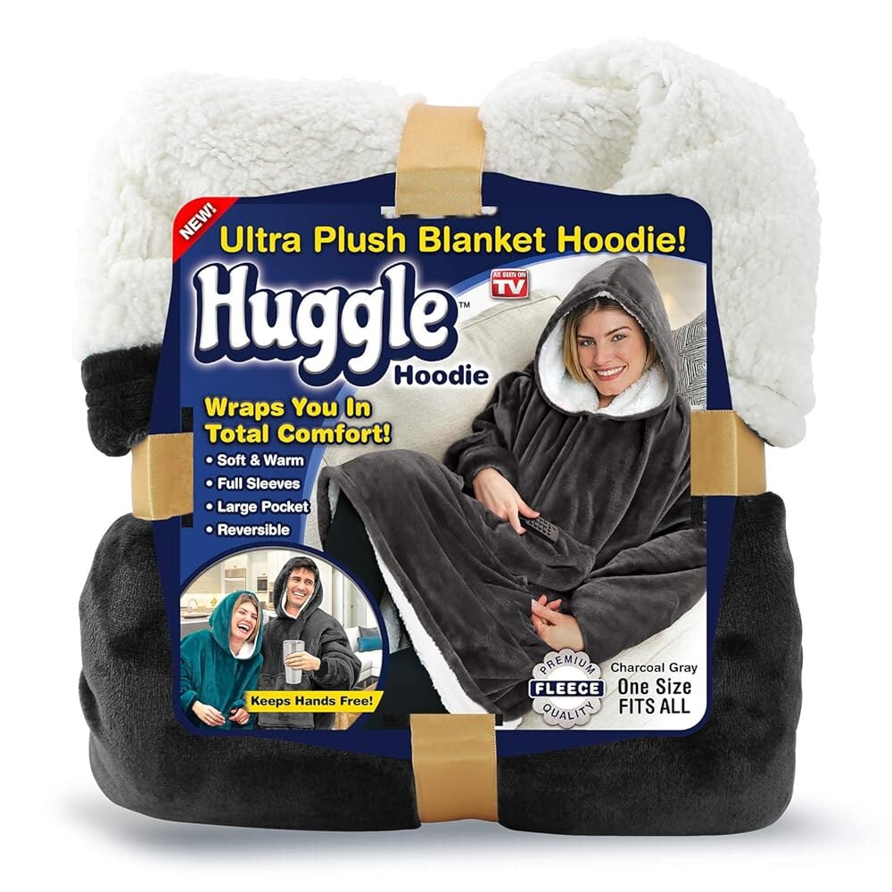 [오늘출발] 온텔 허글 후디 오버사이즈 담요 후디 소프트 플리스 스웨트셔츠 자이언트 후드 큰 포켓 및 소매
