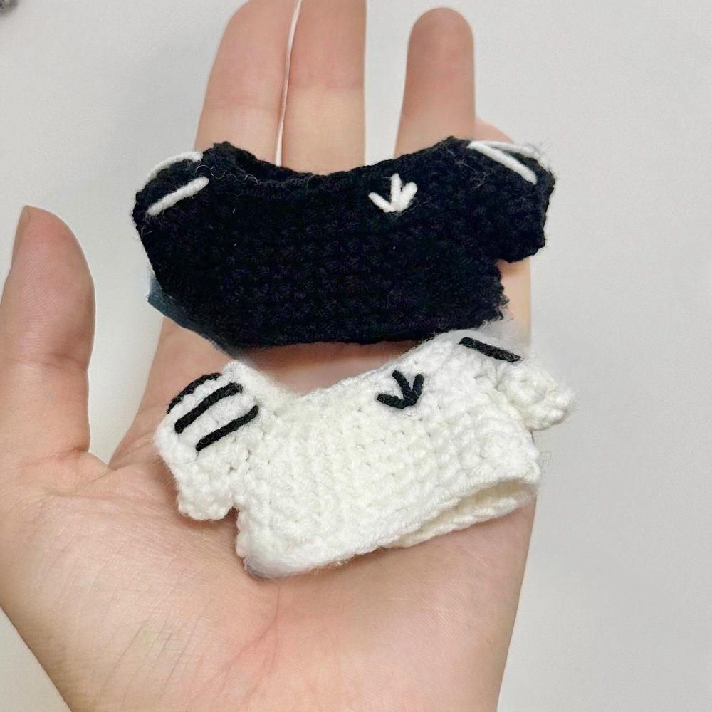 [호환] 미니라부부 4세대 labubu 호환 귀여운케릭의사 옷스타일 10cm 미니라부부전용 아디 흑반팔