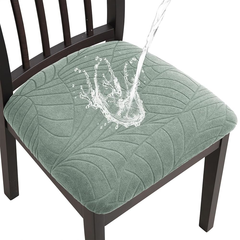 [오늘출발] 풀룬 방수 의자 시트 커버 4개 신축성 쿠션 커버 세척 가능 다이닝 룸 시트 슬립커버 탈착식 주방 의자