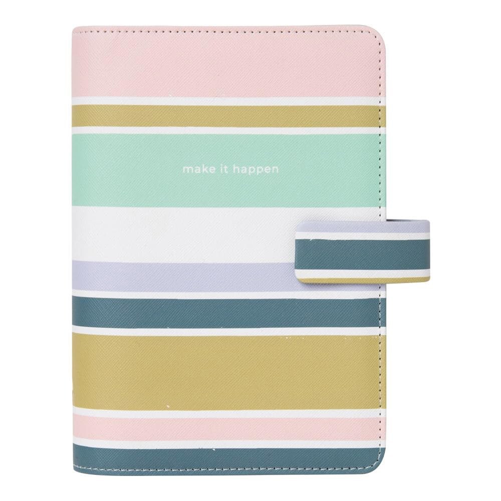 [오늘출발] 필로팍스 굿 바이브 오거나이저 퍼스널 사이즈 스트라이프 - 매끄럽고 가죽처럼 보이는 식스 링 주간 캘린