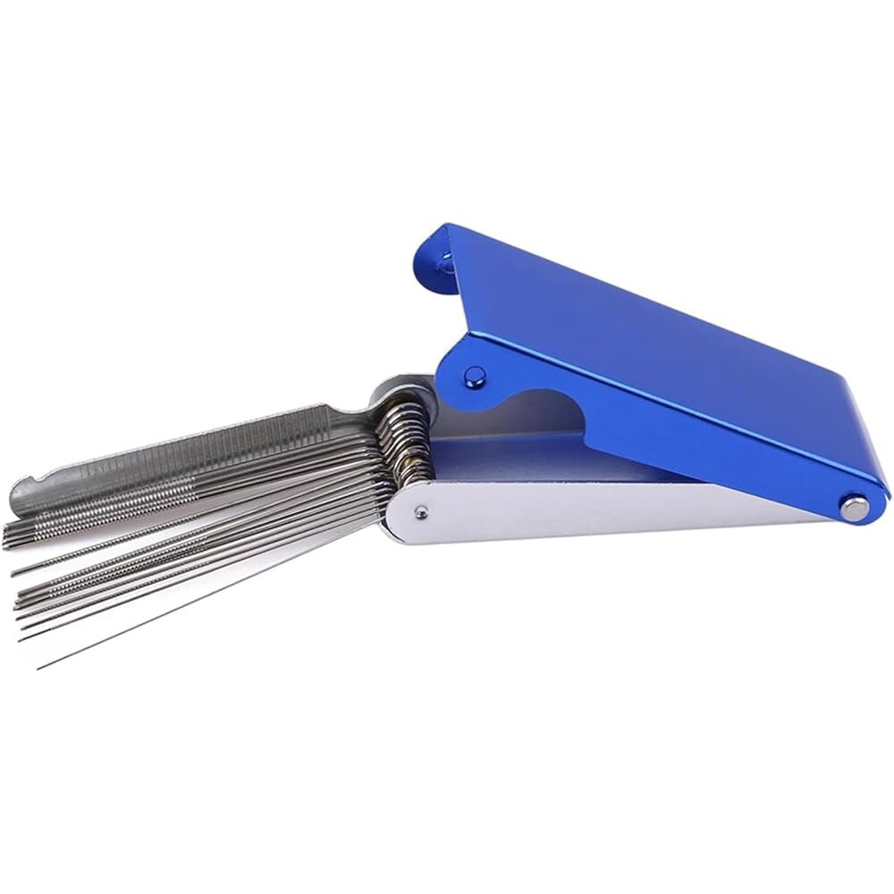 [오늘출발] 블루 니들 파일 세트 - 기타 너트 슬롯 톱 막대 교체 도구 Luthier 팁 클리너 파일 및 베이스 액세서리