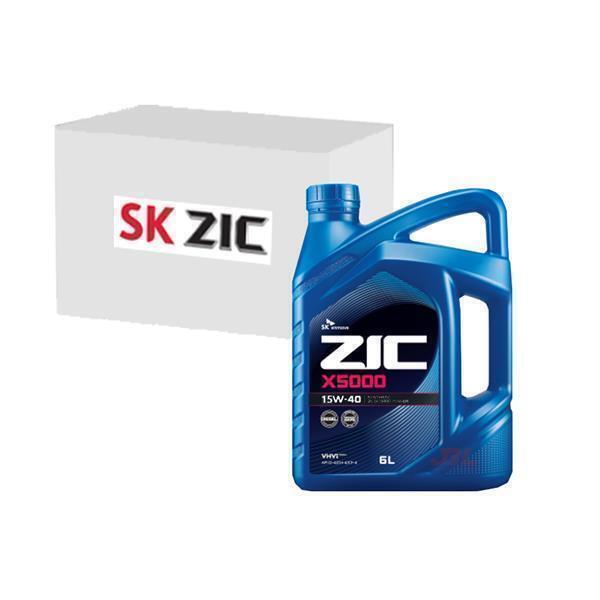 [SK루브리컨츠][오늘출발] ZIC SK엔무브 지크 X5000 15W40 6L (디젤전용 CI-4 6L x 3개) 합성디젤엔진오일