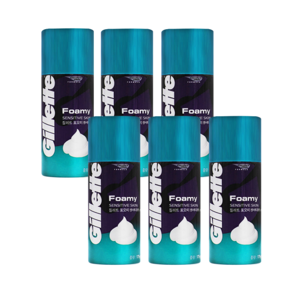 [오늘출발] 질레트 질레트 포오미 쉐이빙폼 센서티브 스킨 175g 6개