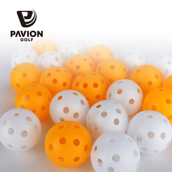 하프클럽/파비온골프 실내외 연습용 골프공 구멍 플라스틱 연습공