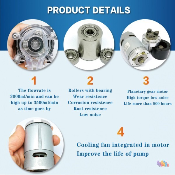 [오늘출발] 12V 24V DC 연동 펌프 - 0.8GPH 3000ml min 고유량 정량 시스템 호스 키트 포함  산호 수족관 및 분석용 인