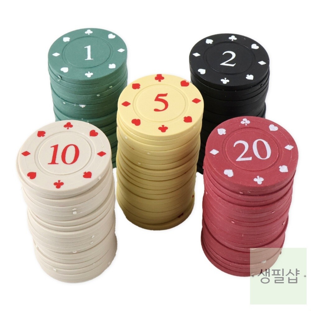 [오늘출발] 생필샵 숫자 포커칩 게임칩 100P 포커칩100P 숫자칩 카지노칩 홀덤숫자칩