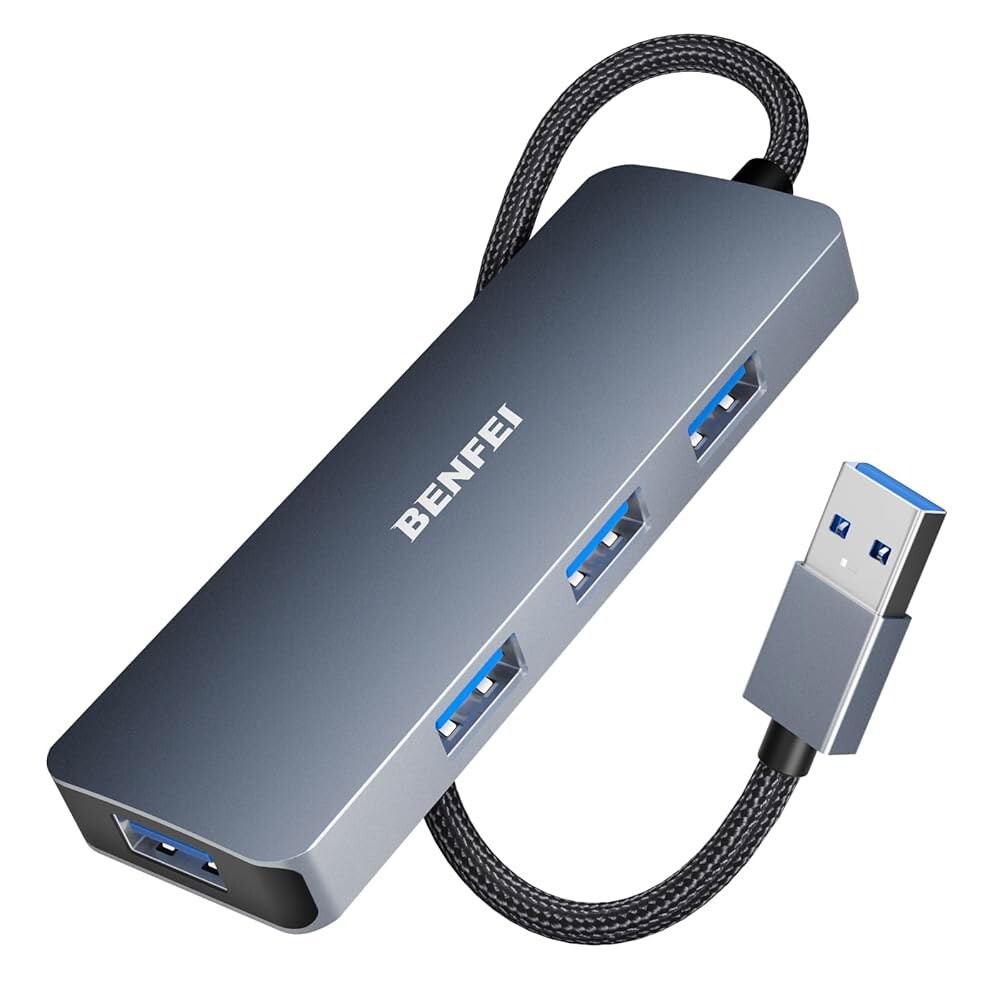 [오늘출발] BENFEI USB 3.0 허브 4포트 마우스 키보드 플래시 드라이브 U 디스크 노트북 데스크톱 PC Xbox PS5 등과