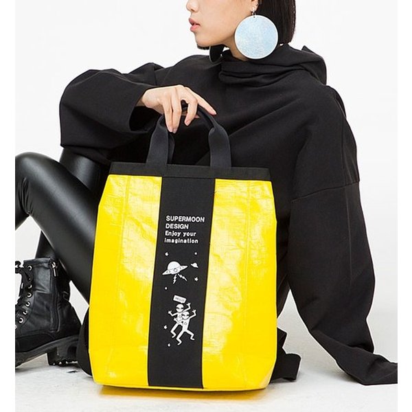 백팩 외계인캐릭터블랙밴드여행디자이너브랜드천막천
