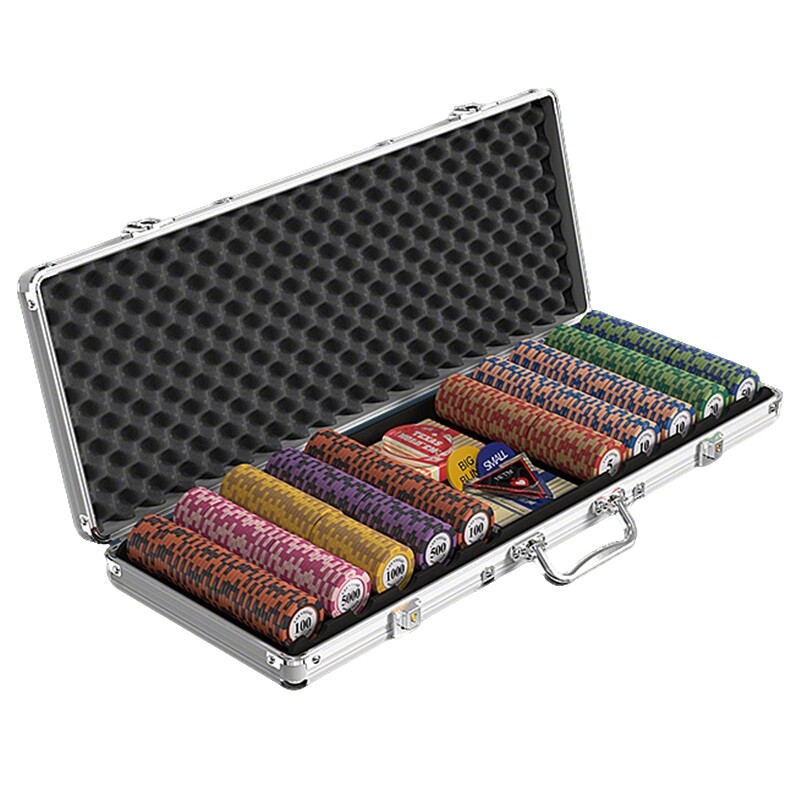 홀덤 카지노 포커칩 블랙잭 코인 케이스 보드게임 바카라 블랙 200개 3~5인용 90x60