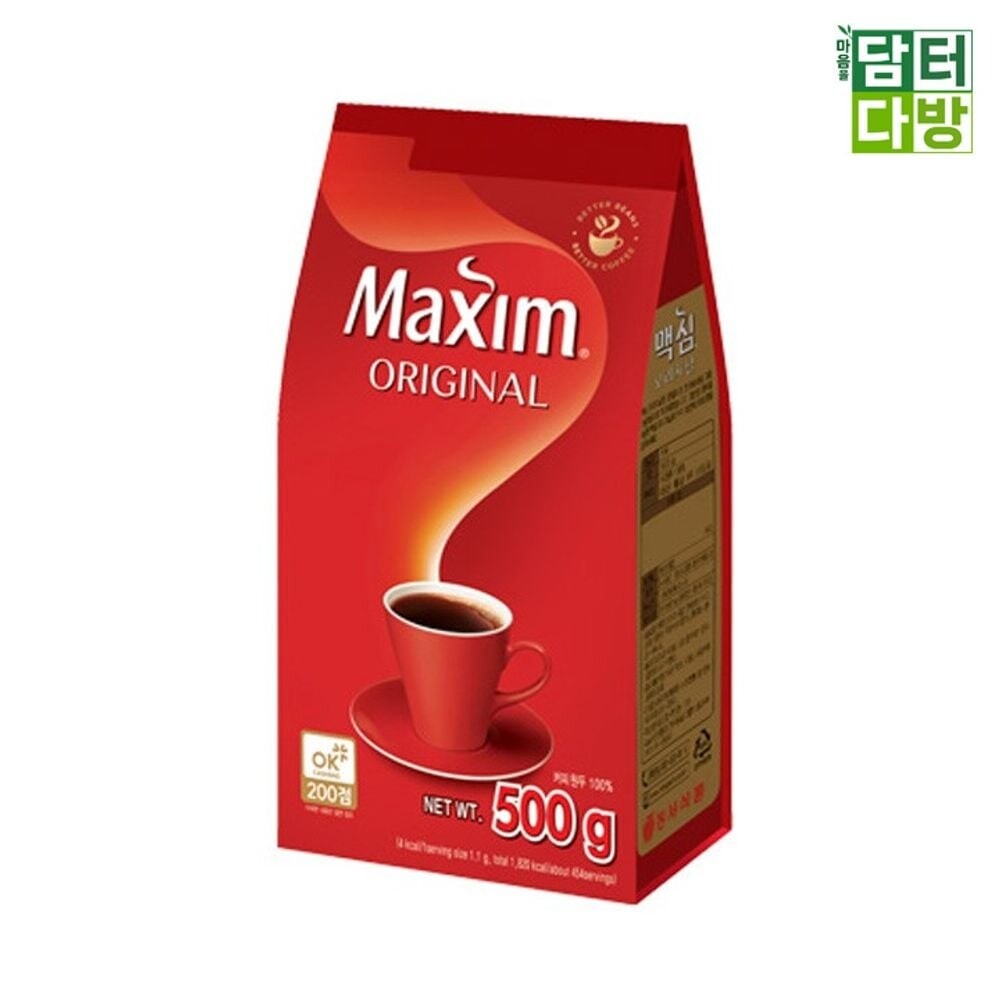 맥심 동서식품 맥심 오리지널 500g/믹스/선물/맛있는/탕비실/후식/가정/음료/동서/식품/풍미/고급/따뜻한/모음