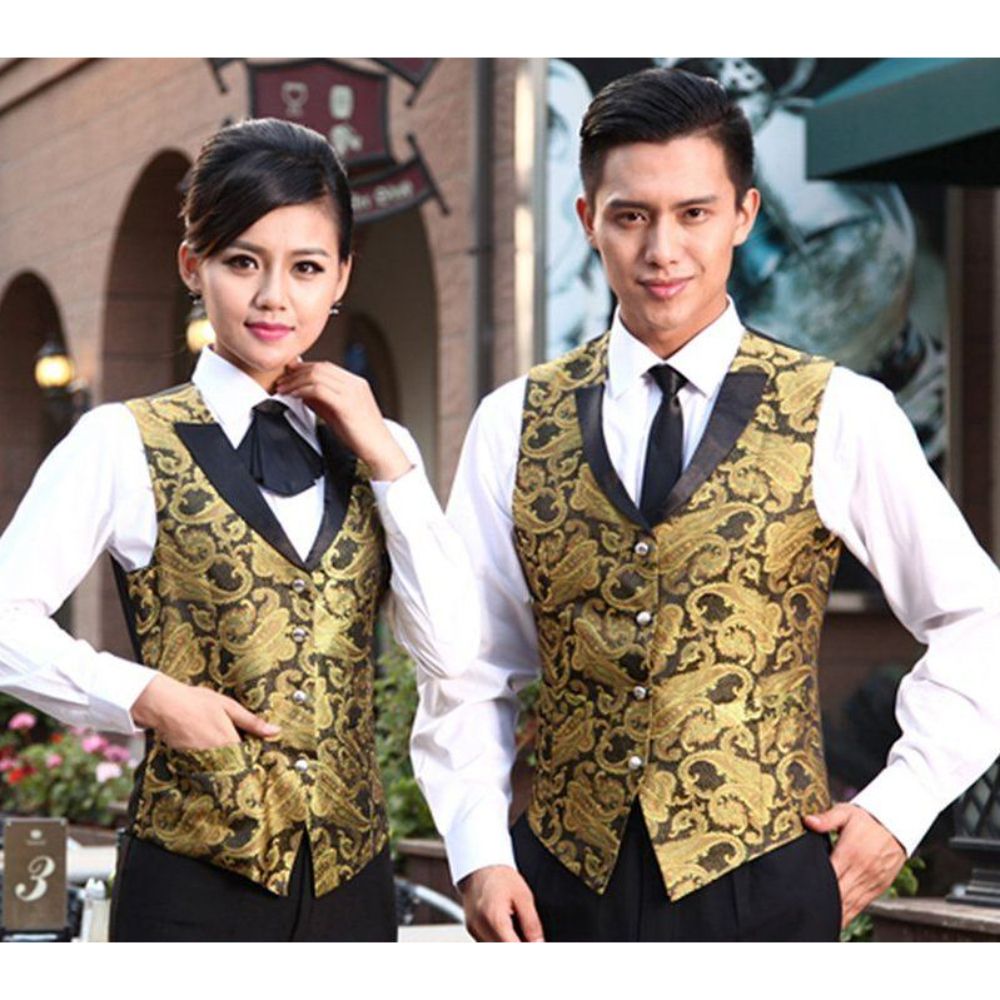 호텔 관광 카지노 웨이터 조끼 나이트클럽 웨이터옷 작업복 유니폼