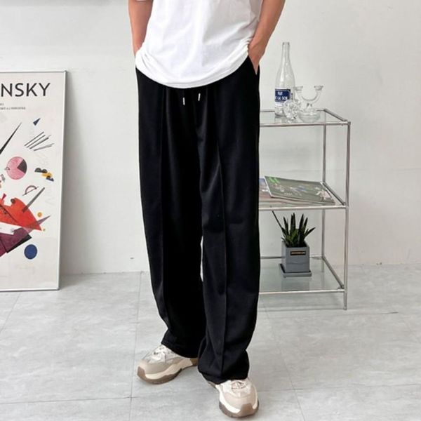 [오늘출발] 남성통바지 남자 봄가을 검정 카페 종업원 알바생 와이드 바지 남자 와이드팬츠 남성
