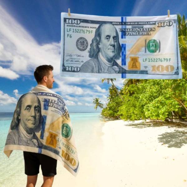 [오늘출발] 휴양지 비치 타월 큰수건 대형 바캉스 헤변 물놀이 준비물 백달러 프린트