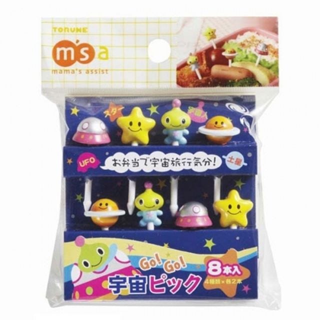 GR-LA 토루네 우주 별 행성 픽 8p 도시락꾸리미 꾸미기 주먹밥픽 픽 집게 젓가락