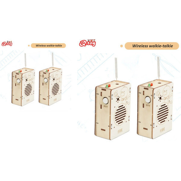 [오늘출발] DIY 무선 워키 토키 모델 과학 장난감 나무 퍼즐 게임 무료배송 무선 워키 토키 모델 키트