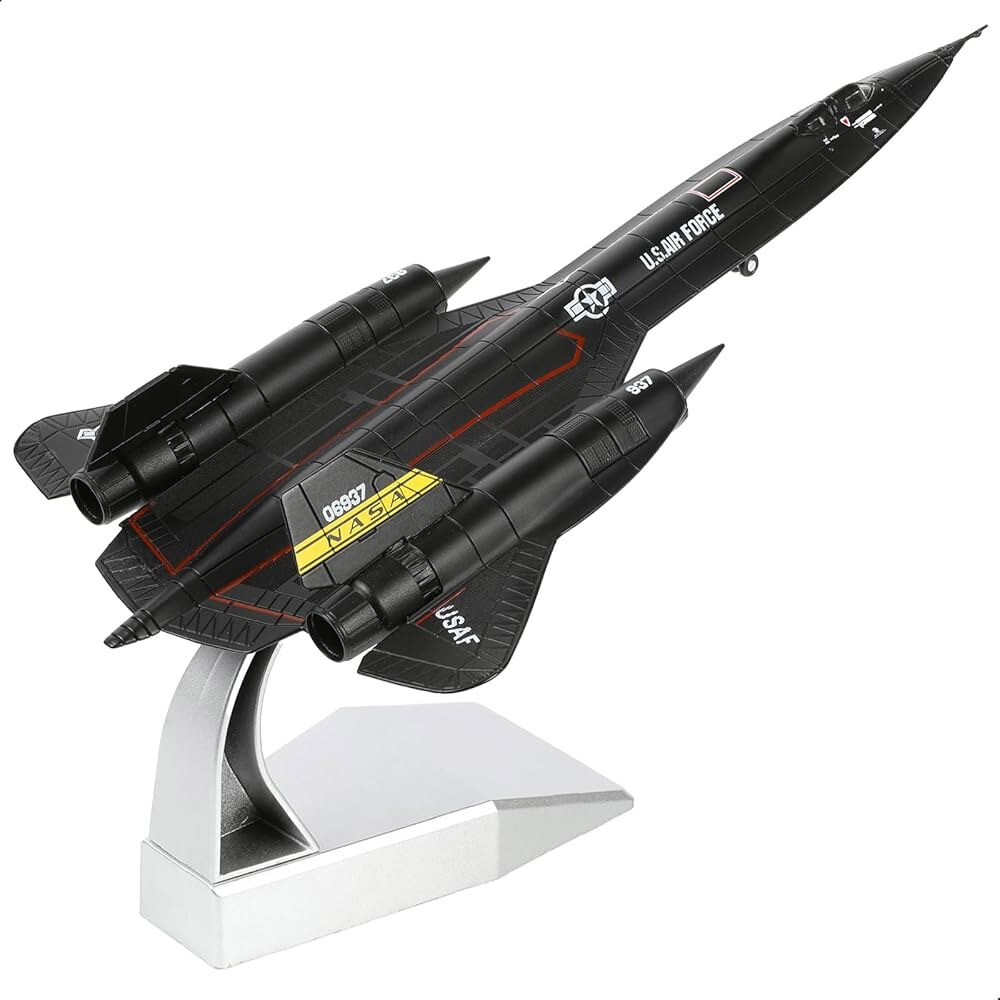 [오늘출발] NUOTIE 1/144 SR-71 블랙버드 다이캐스트 금속 항공기 모델 키트 사전 제작 레플리카 밀리터리 디스플레이
