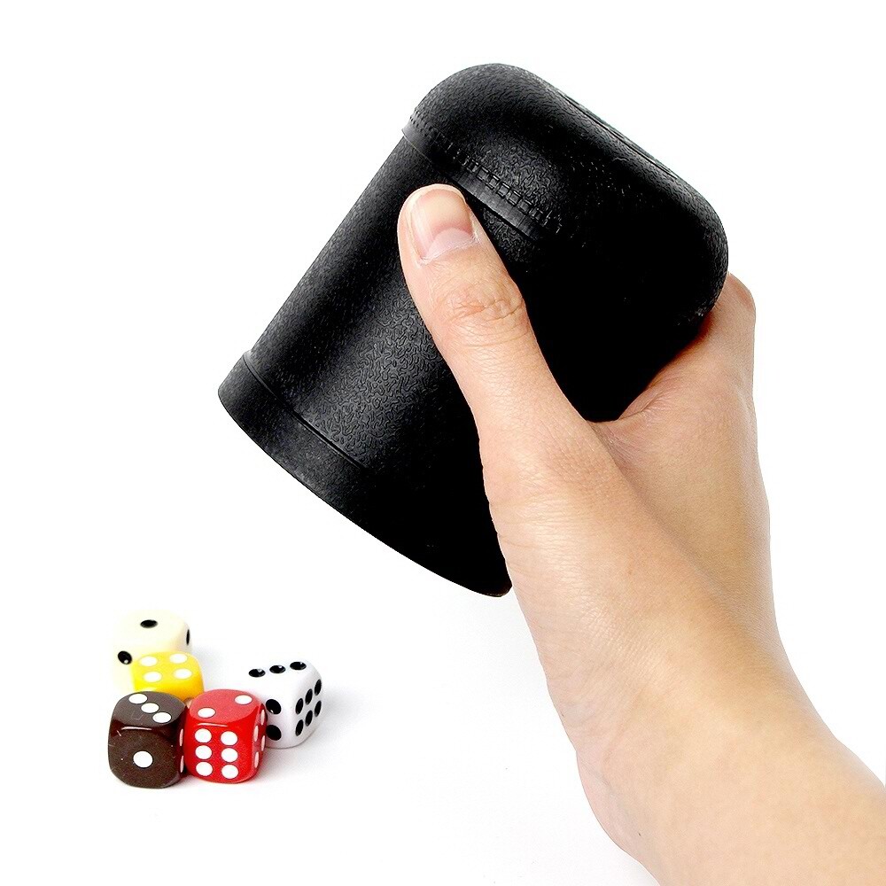 피컴 주사위 컵 블랙 도구 다이스 베팅 액세서리 흔들기 파티용 카지노 보드게임 롤링