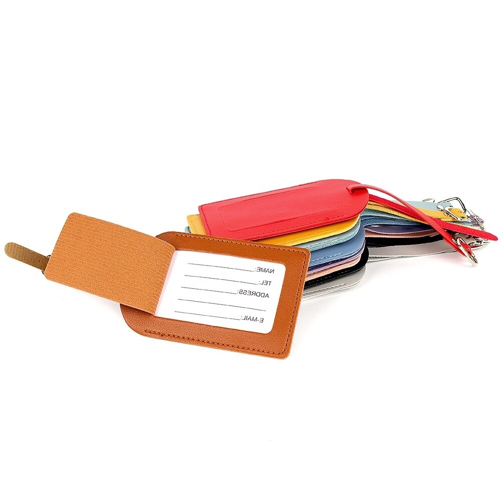 피컴 가죽 캐리어 네임택 세로형 단체 백팩 골프백 표시 크루택 주기 배낭 주소 여행가방