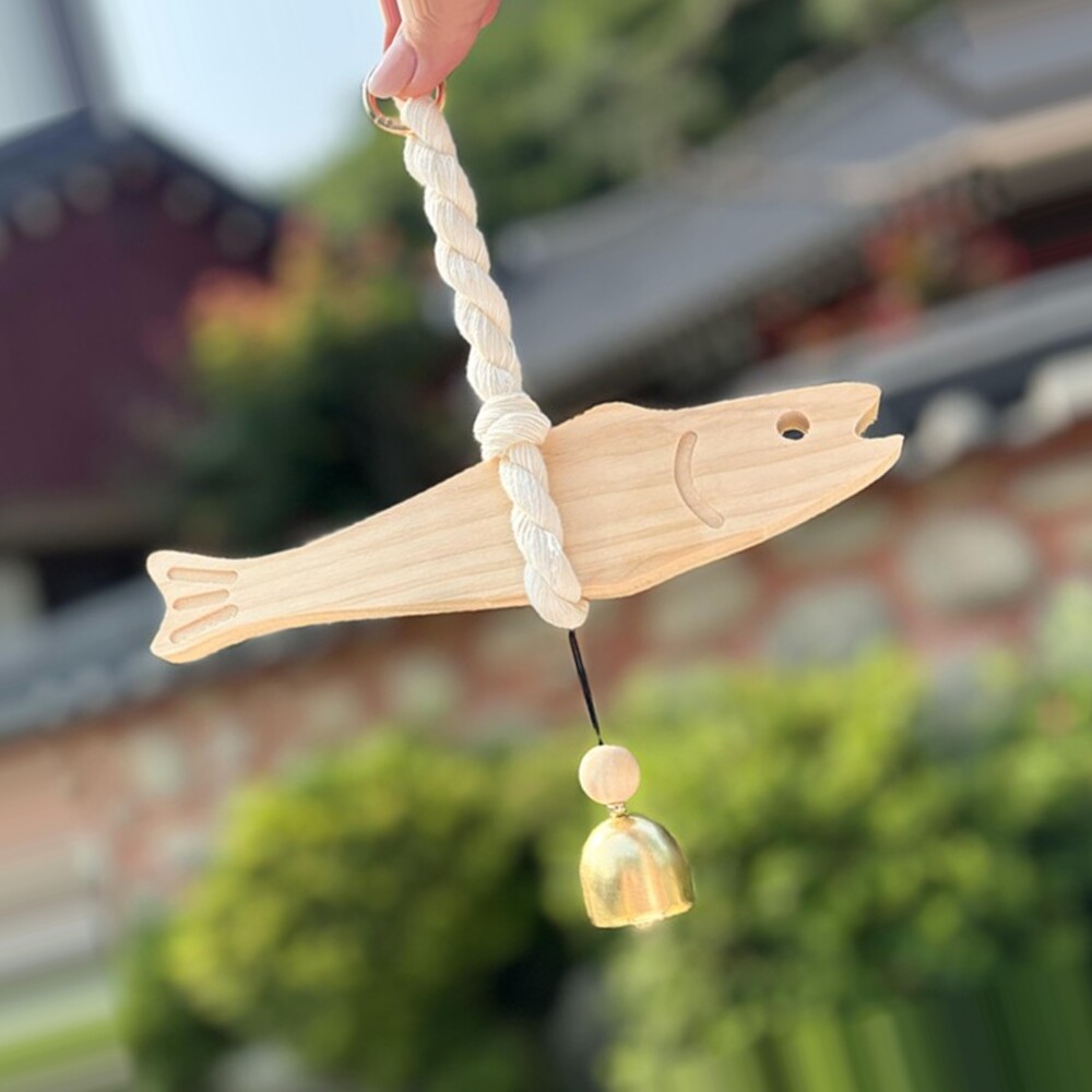 [오늘출발]행운 액막이 우드 명태 도어벨 2size 고리자석1P 무료증정 집들이