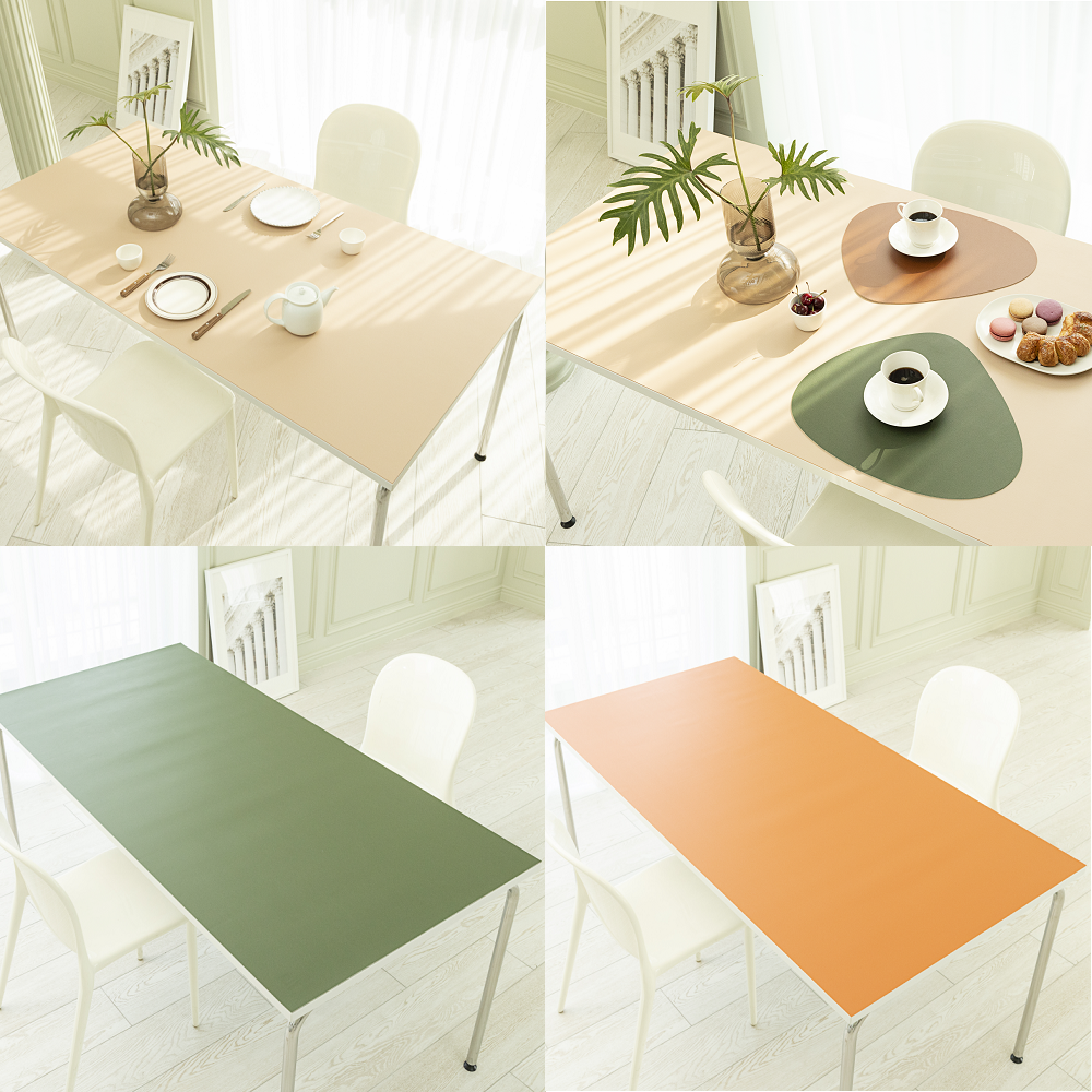 망고보드 방수 양면 가죽 식탁보 테이블보  무료재단 및 티코스터(차받침 무료 증정)