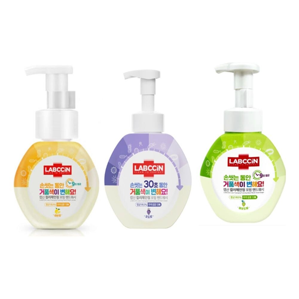 (레몬향250ML) 랩신V3 컬러체인징 핸드워시 250ml/손/세정제/물비누/거품/비누/액체비누/솝/버블/향좋은비