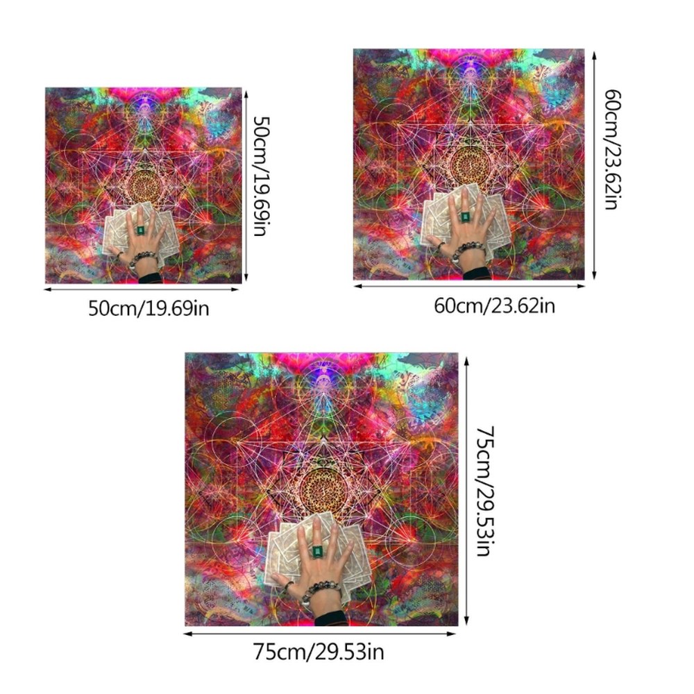 [오늘출발] 홀덤 포커 테이블 사각형 타로 천 카드 제단 진자 게임 점 테이블보 모양 패드 룬 보드 점성술 매트 오라클