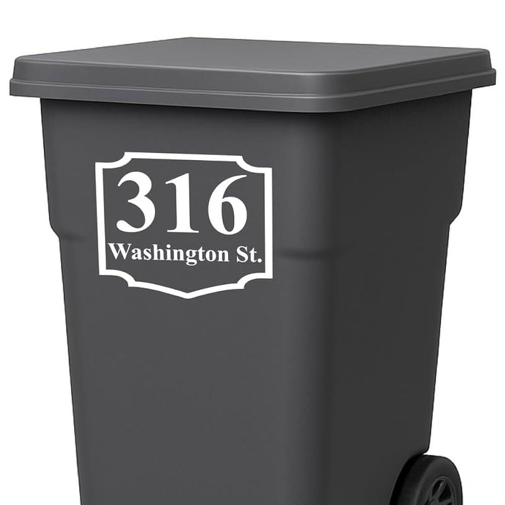 [오늘출발] 맞춤형 쓰레기통 주소 스티커 - 맞춤형 야외 쓰레기통 비닐 번호 스티커 - 방수 내구성 방수 마커