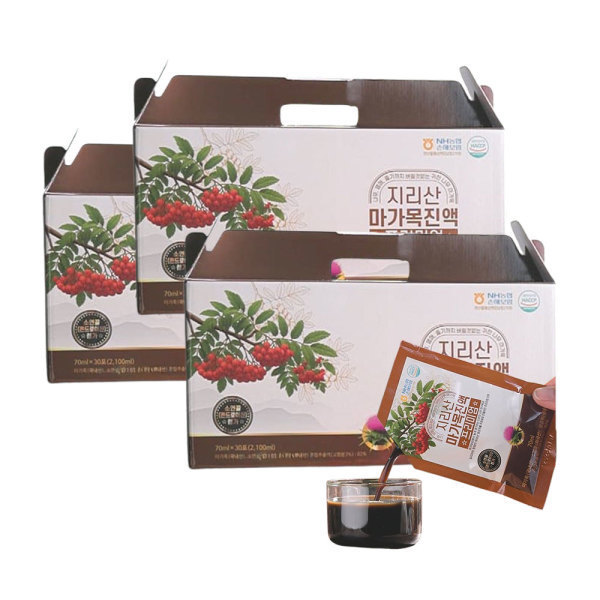 지리산 마가목 진액 프리미엄 엉겅퀴 건강즙 3박스 (70ml 90포)