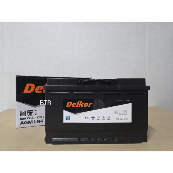 [존슨콘트롤즈델코배터리][오늘출발] 델코 올뉴투싼 델코 AGM 80 자동차 배터리 차량용 밧데리 LN4 (AGM80L-DIN) 블랙 최신제품