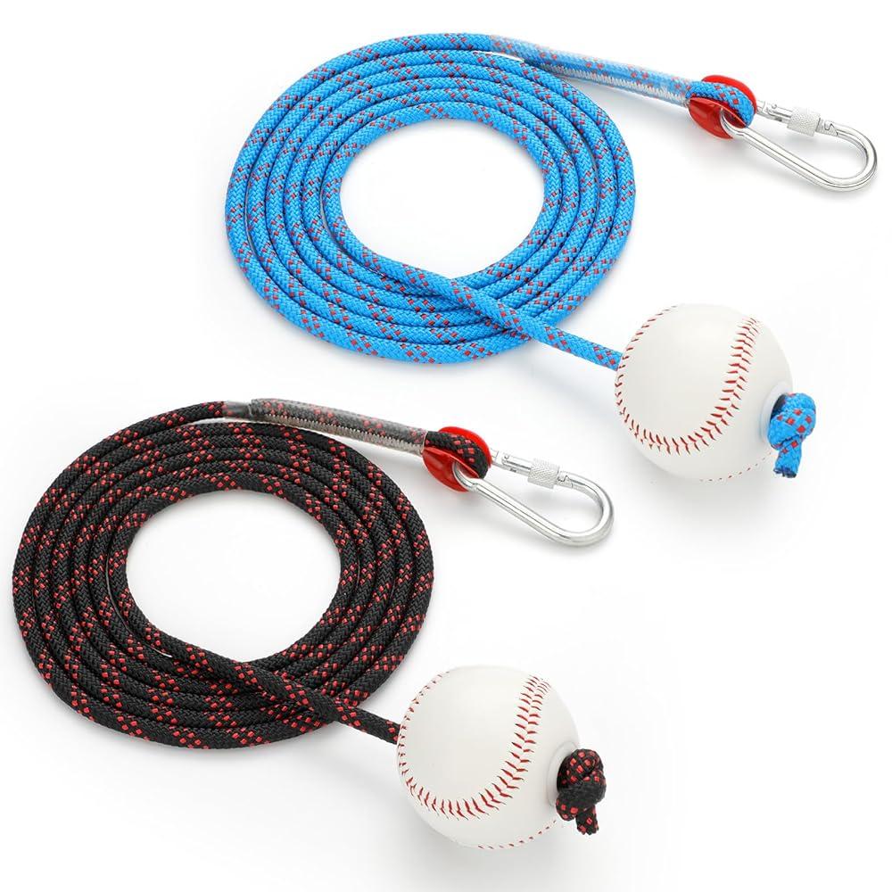 Soulchen 야구 소프트볼 배팅 스윙 트레이너 2개 조절 가능한 펜듈럼 볼 시스템 안전한 잠금 앵커 포함 야