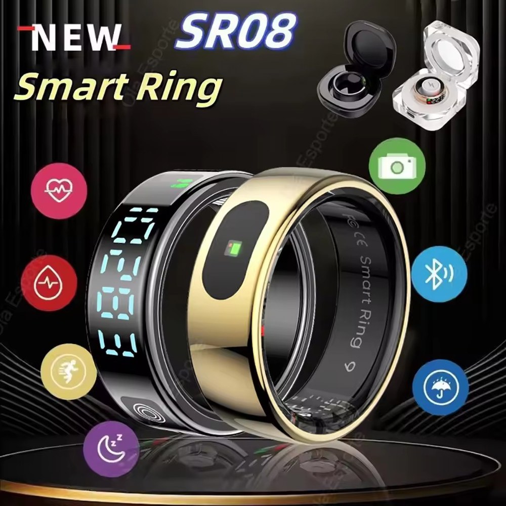 [오늘출발] 신형 5 방수 스마트 반지 남녀공용 실시간 혈중 산소 건강 모니 반지 멀티 스포츠 모드 반지