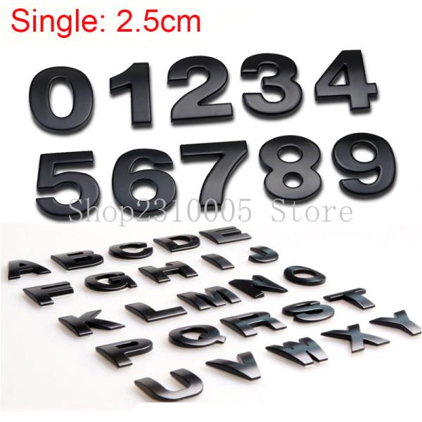 [오늘출발] A-Z 0-9 25mm 문자 숫자 DIY 자동차 스타일링 엠블럼 로고 스티커 알파벳 집 번호 웹 사이트 주소 광고