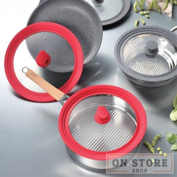 ON디자인 PN풍년 실리콘 멀티뚜껑 레드 26CM~30CM 다용도뚜껑