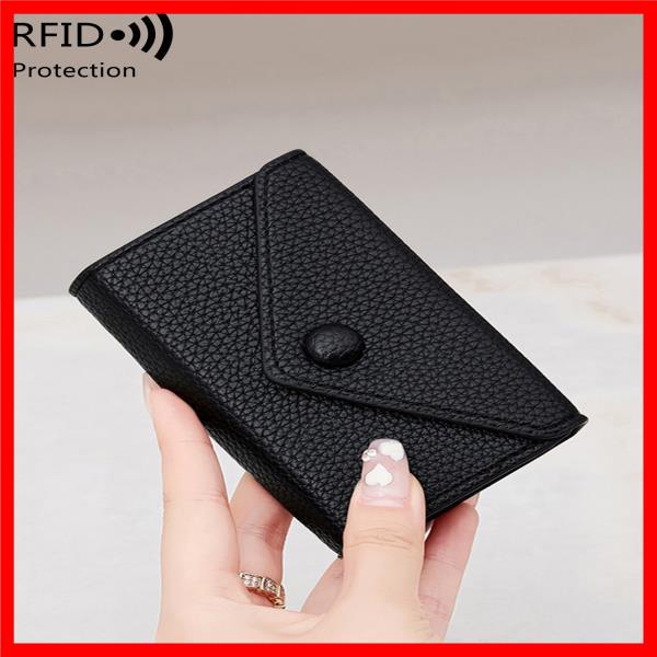 RFIDAN 도난 방지 브러시 리치 엠보싱 멀티 카드 슬롯 여성용 카드 가방 휴대용 지갑 다기능 신용 카드 통