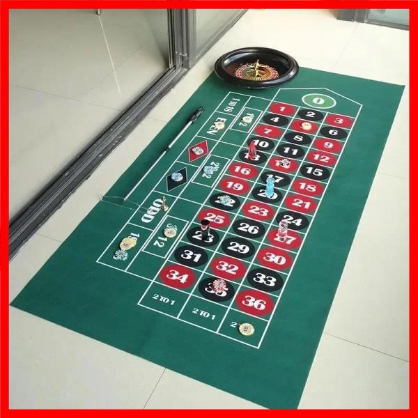 룰렛 주사위 멀티 플레이어 테이블 매트 카지노 부직포 게임 매트 파티 엔터테인먼트 액세서리 180x90cm