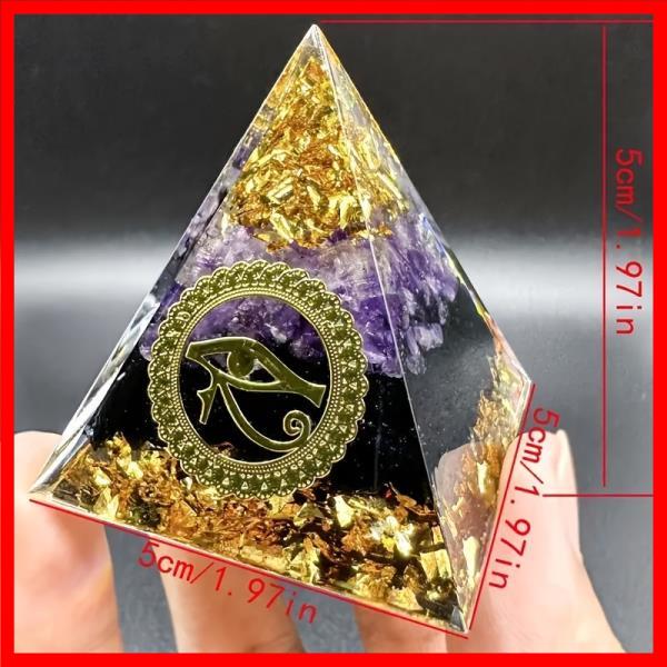 오르곤 자수정 피라미드 이집트 호루스의 눈 오르곤 크리스탈 아트 오르곤 크리스탈 피라미드 크리스탈 선